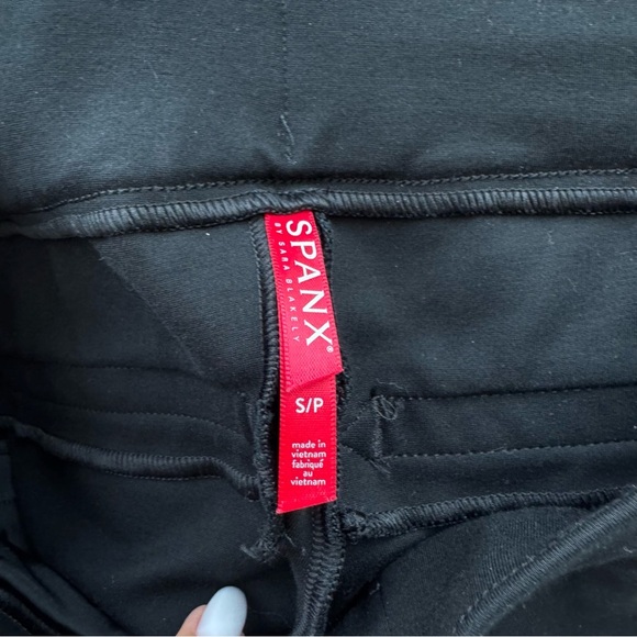 SPANX Black Skinny Pants ankle with side sequin size S - Picture 8 of 14